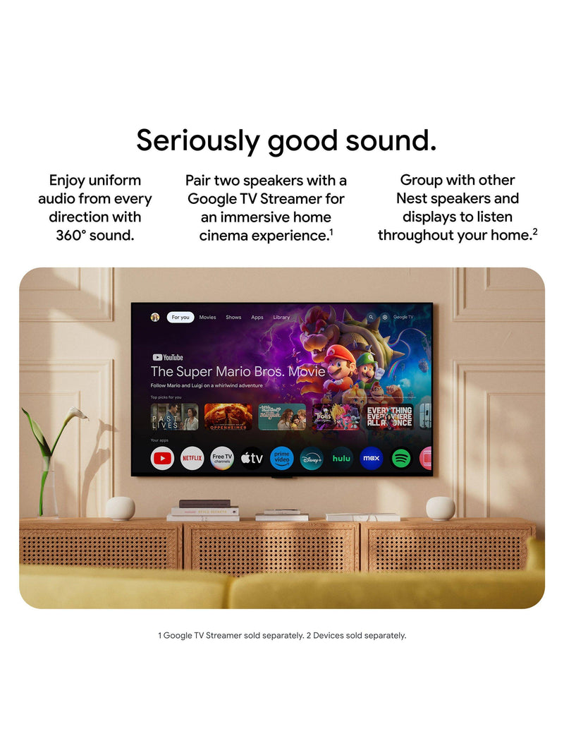 Google Home speaker with Gemini 360° sound, imported from the UK