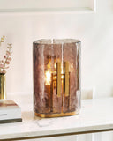 John Lewis Cadogan antique brass textured glass table lamp (British brand)
