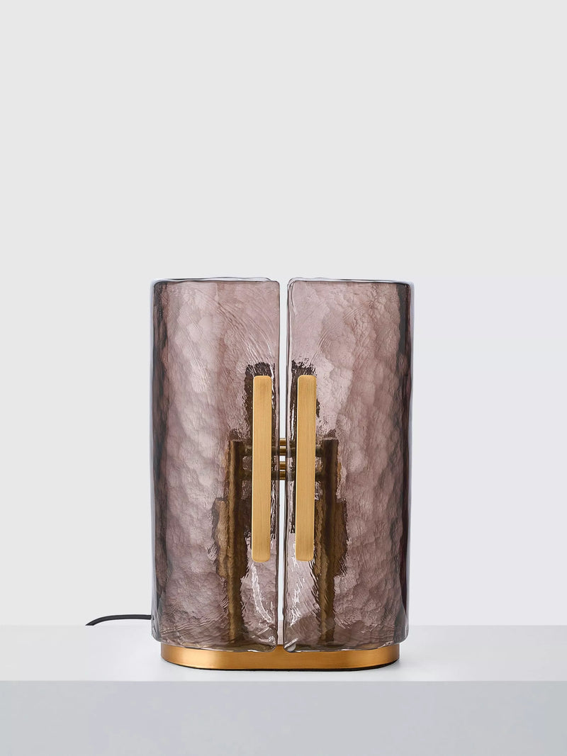 John Lewis Cadogan antique brass textured glass table lamp (British brand)