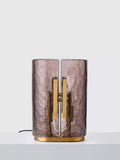 John Lewis Cadogan antique brass textured glass table lamp (British brand)