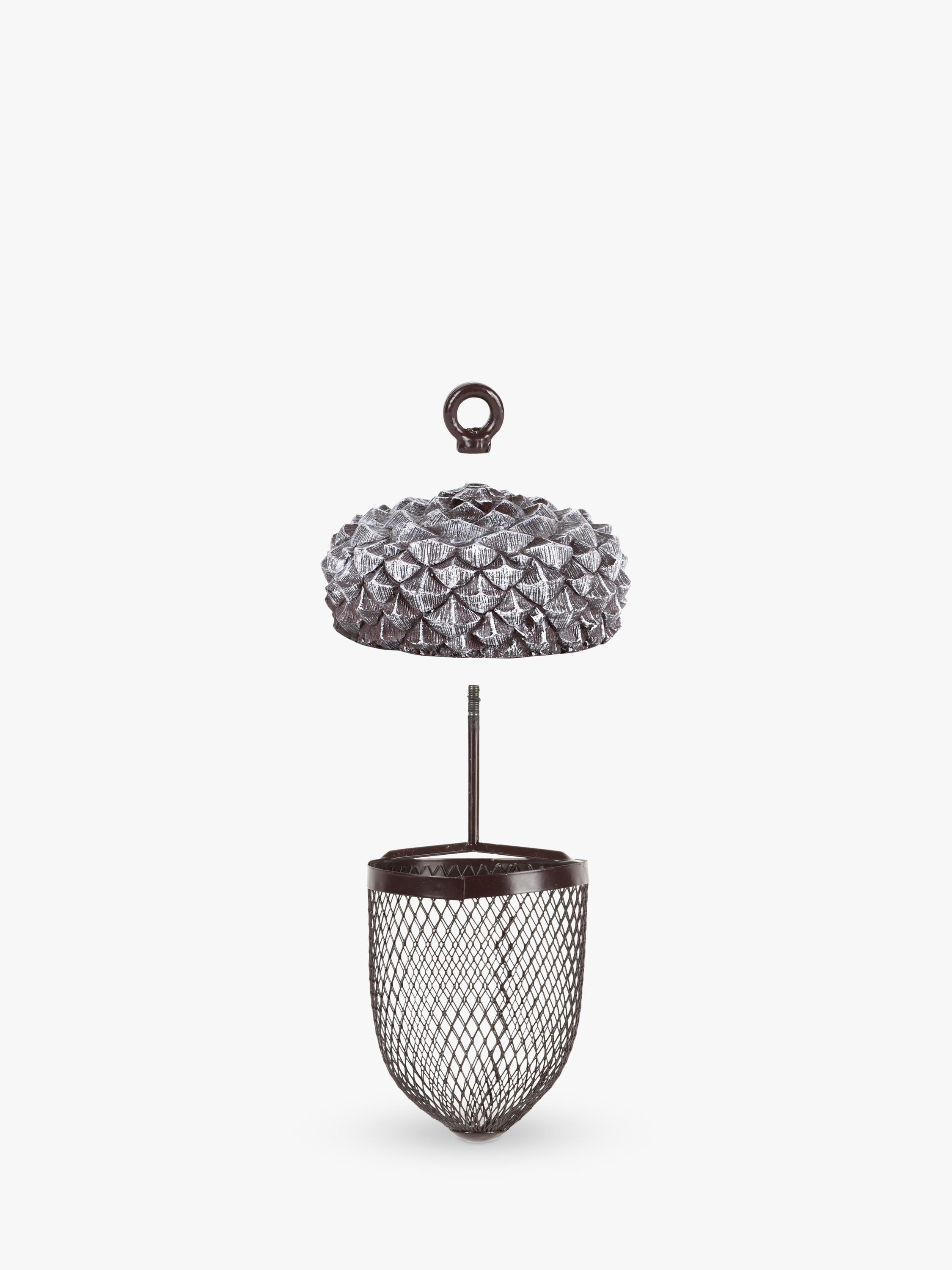 Fallen Fruits acorn bird feeder grey - British product