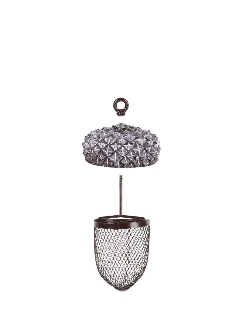 Fallen Fruits acorn bird feeder grey - British product