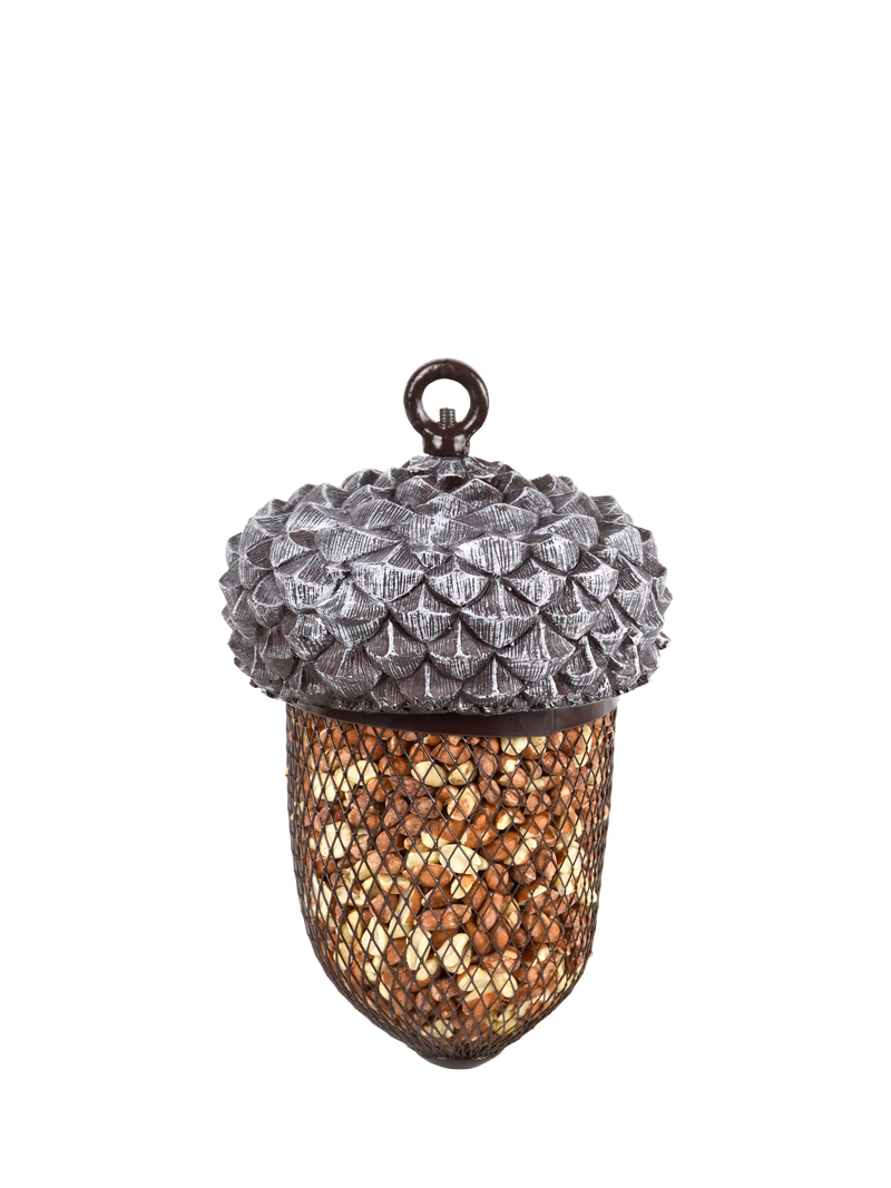 Fallen Fruits acorn bird feeder grey - British product