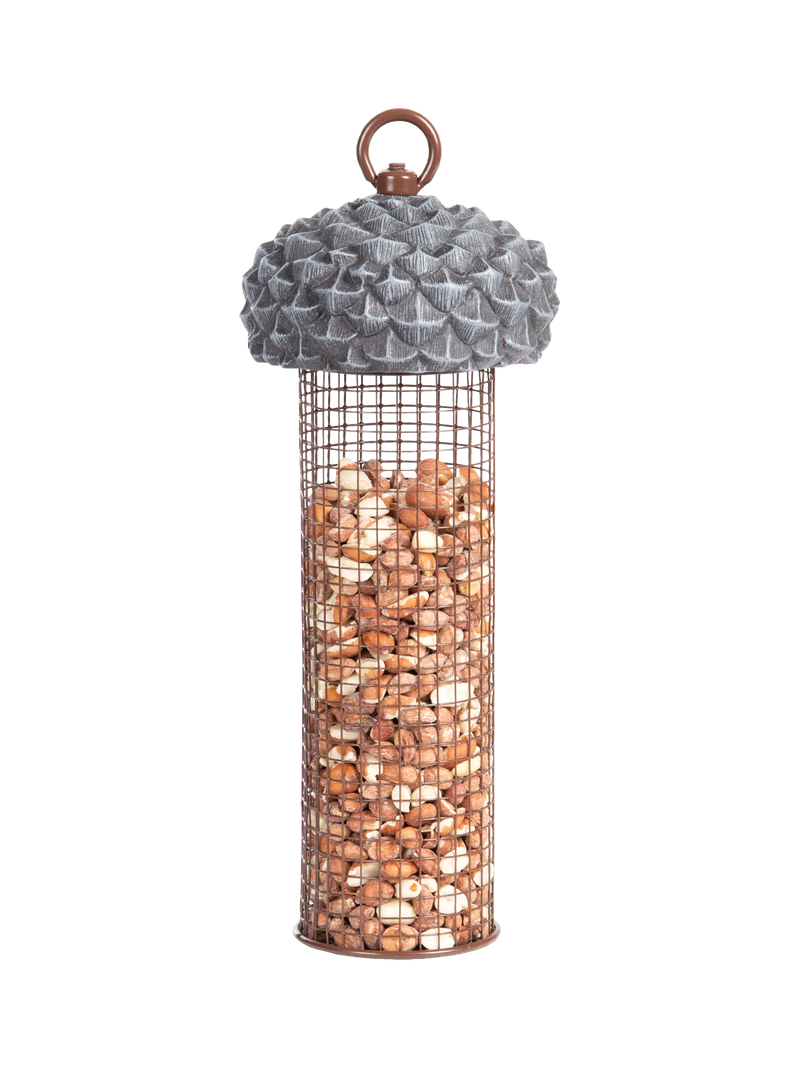Fallen Fruits acorn bird feeder grey (British brand)