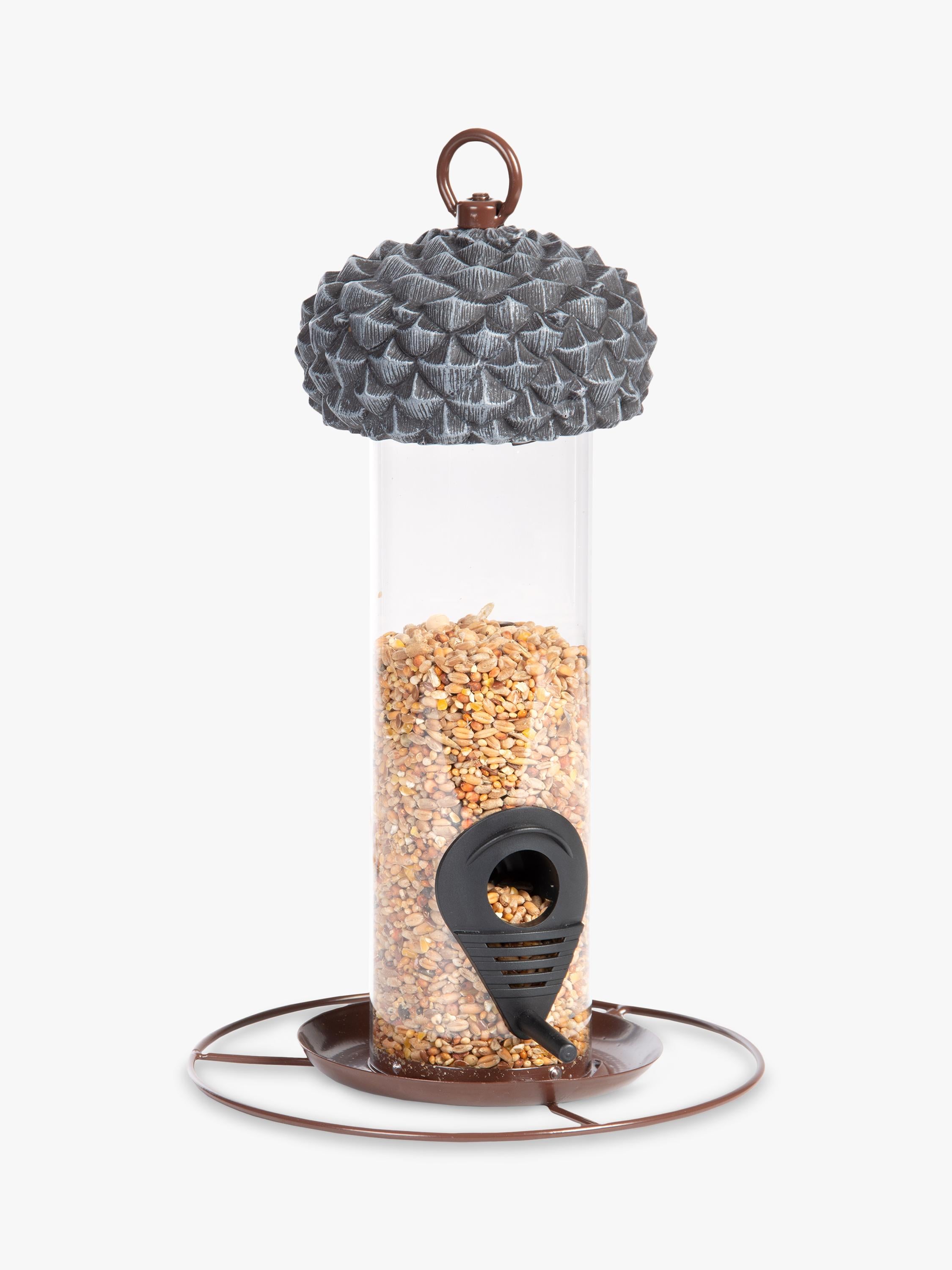Fallen Fruits acorn silo bird feeder grey (British brand)