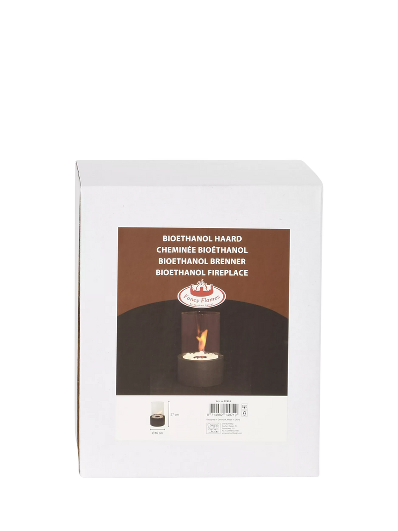 Fallen Fruits bioethanol round garden fireplace black - British product