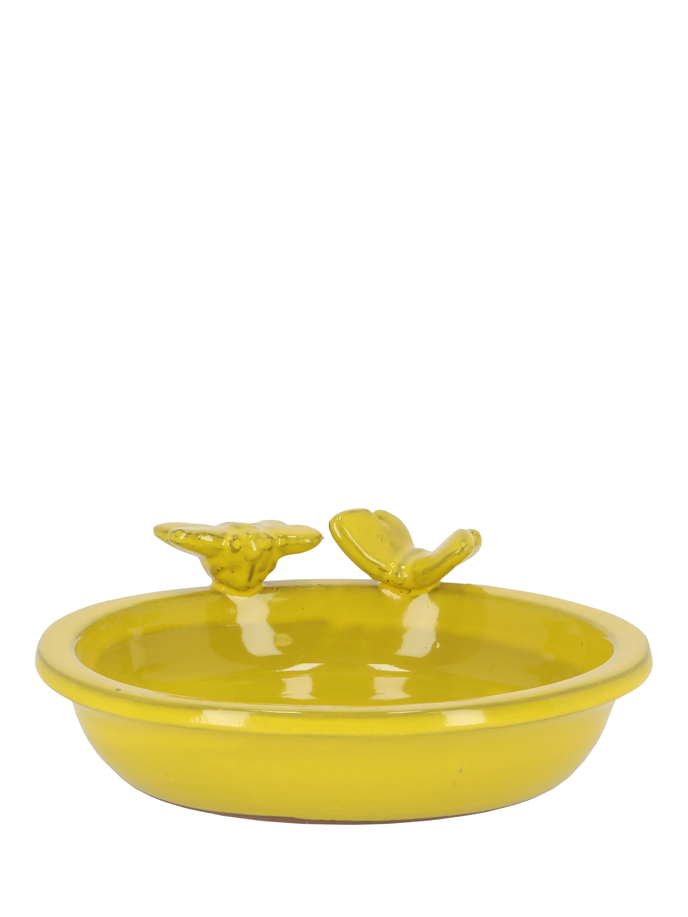 Fallen Fruits ceramic bee butterfly bath yellow, imported from the UK