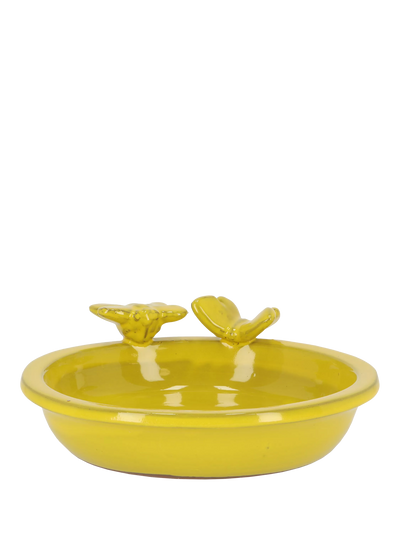 John Lewis Fallen Fruits Ceramic Bee & Butterfly Bath, Yellow- Buy online at McGrocer