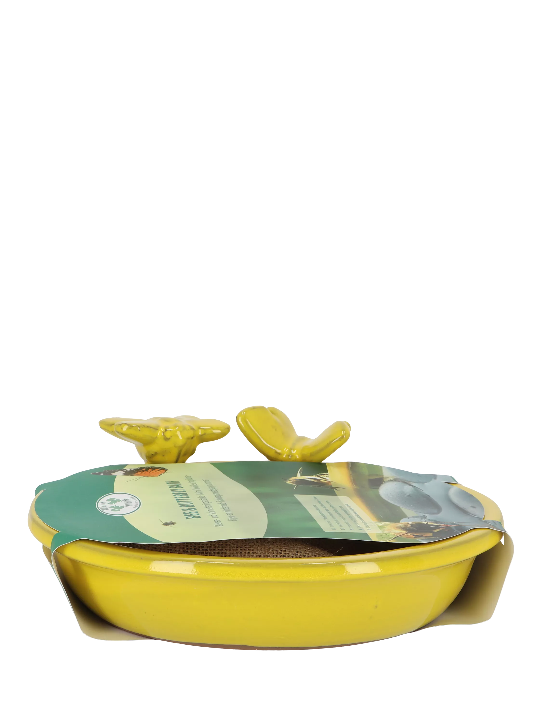 Fallen Fruits ceramic bee butterfly bath yellow, imported from the UK