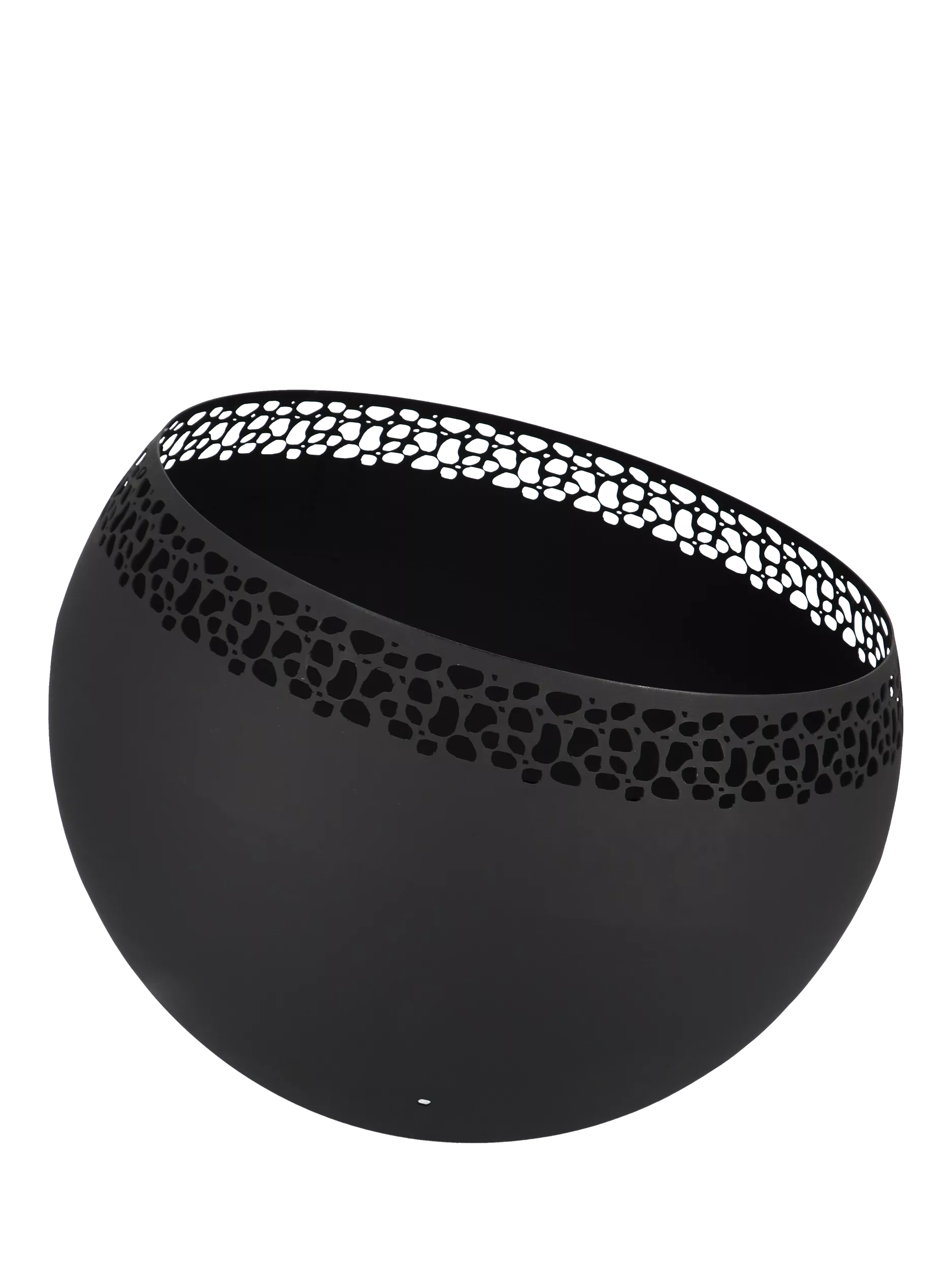 Fallen Fruits Speckle Fireball Firepit black steel, UK version