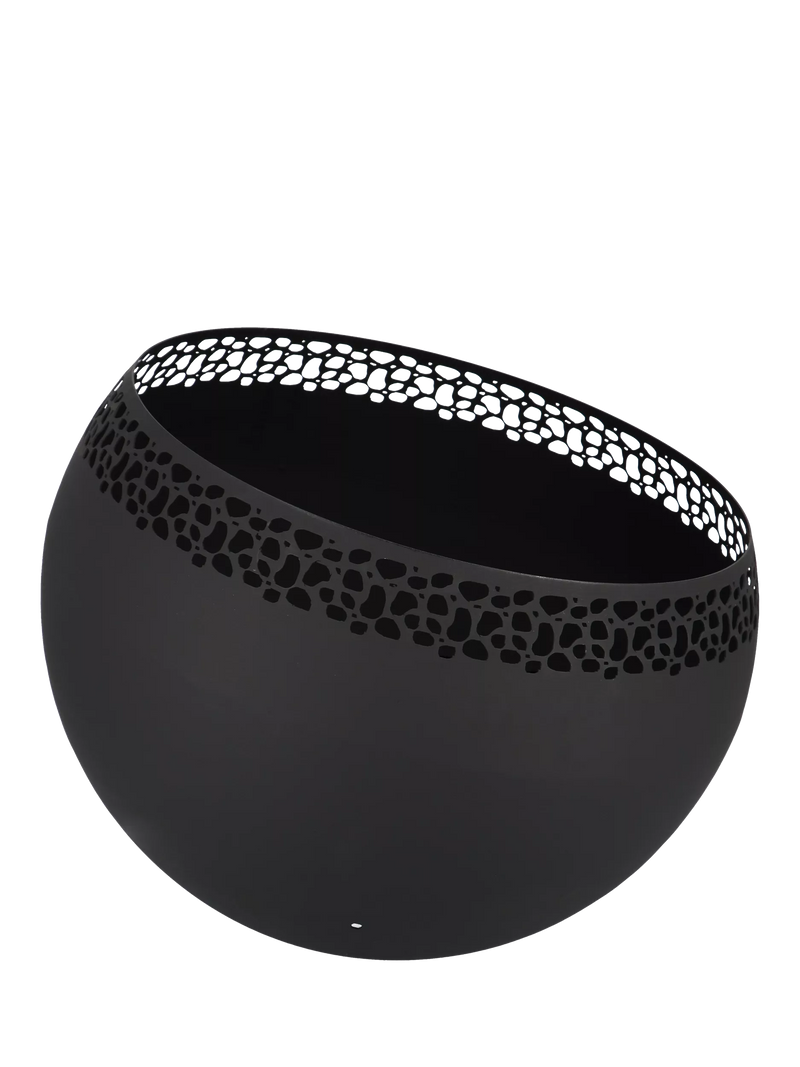 Fallen Fruits Speckle Fireball Firepit black steel, UK version
