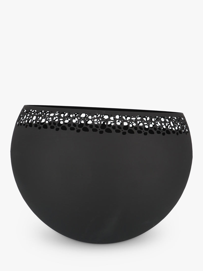 Fallen Fruits Speckle Fireball Firepit black steel, UK version