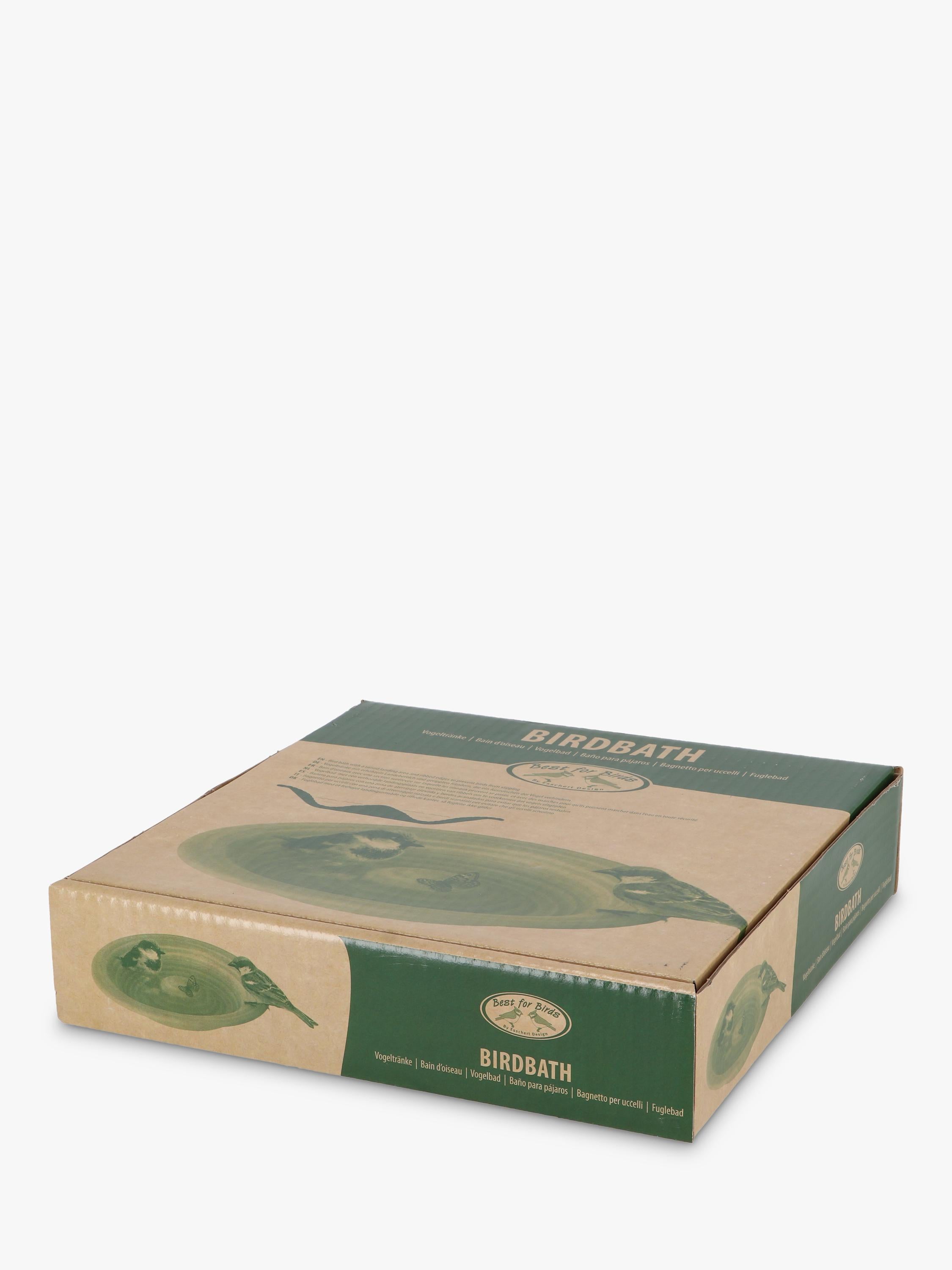 Fallen Fruits Ceramic Bird Bath Grey 28.8cm, imported from the UK