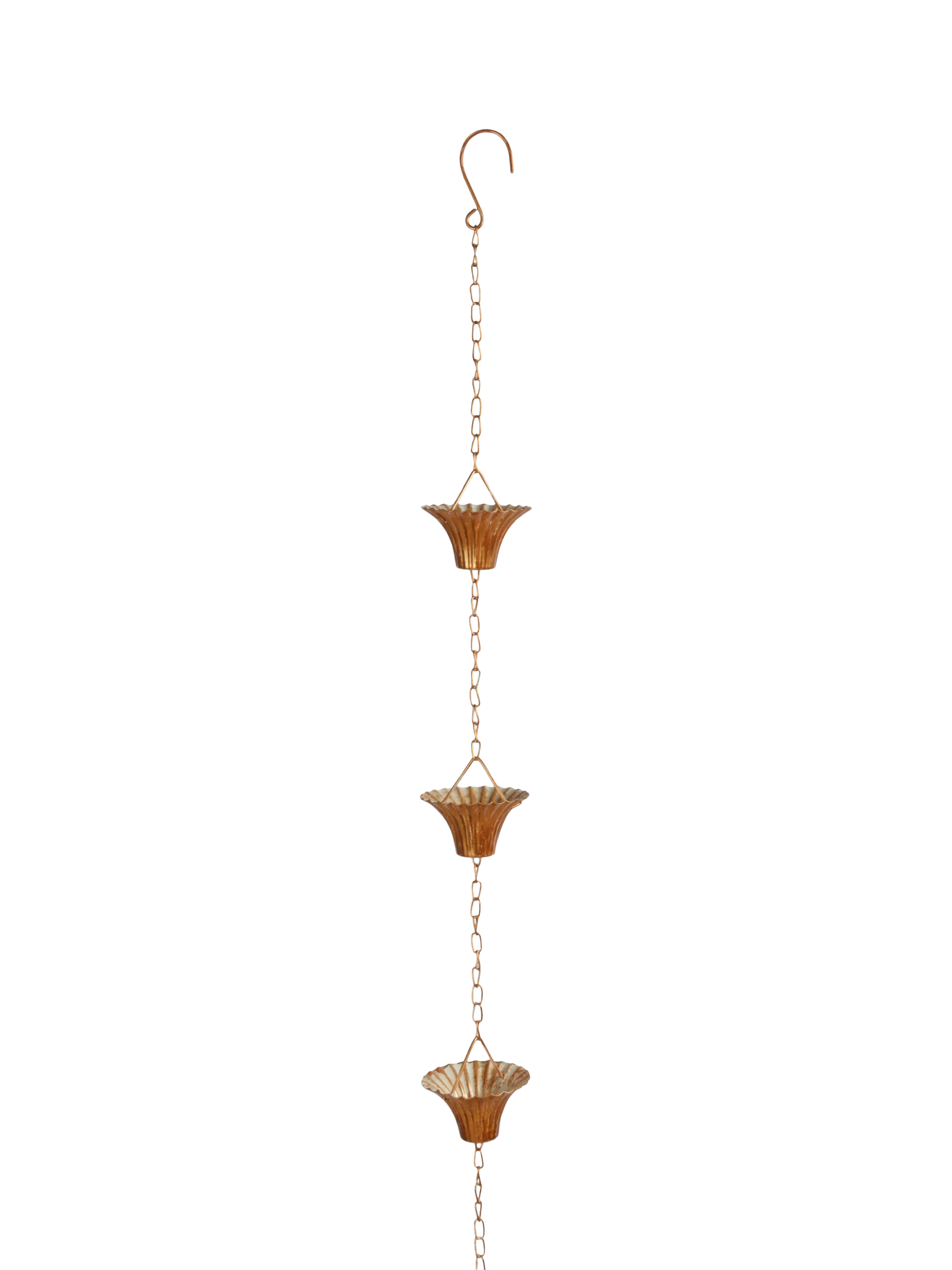 Fallen Fruits copper plated rain chain, UK version