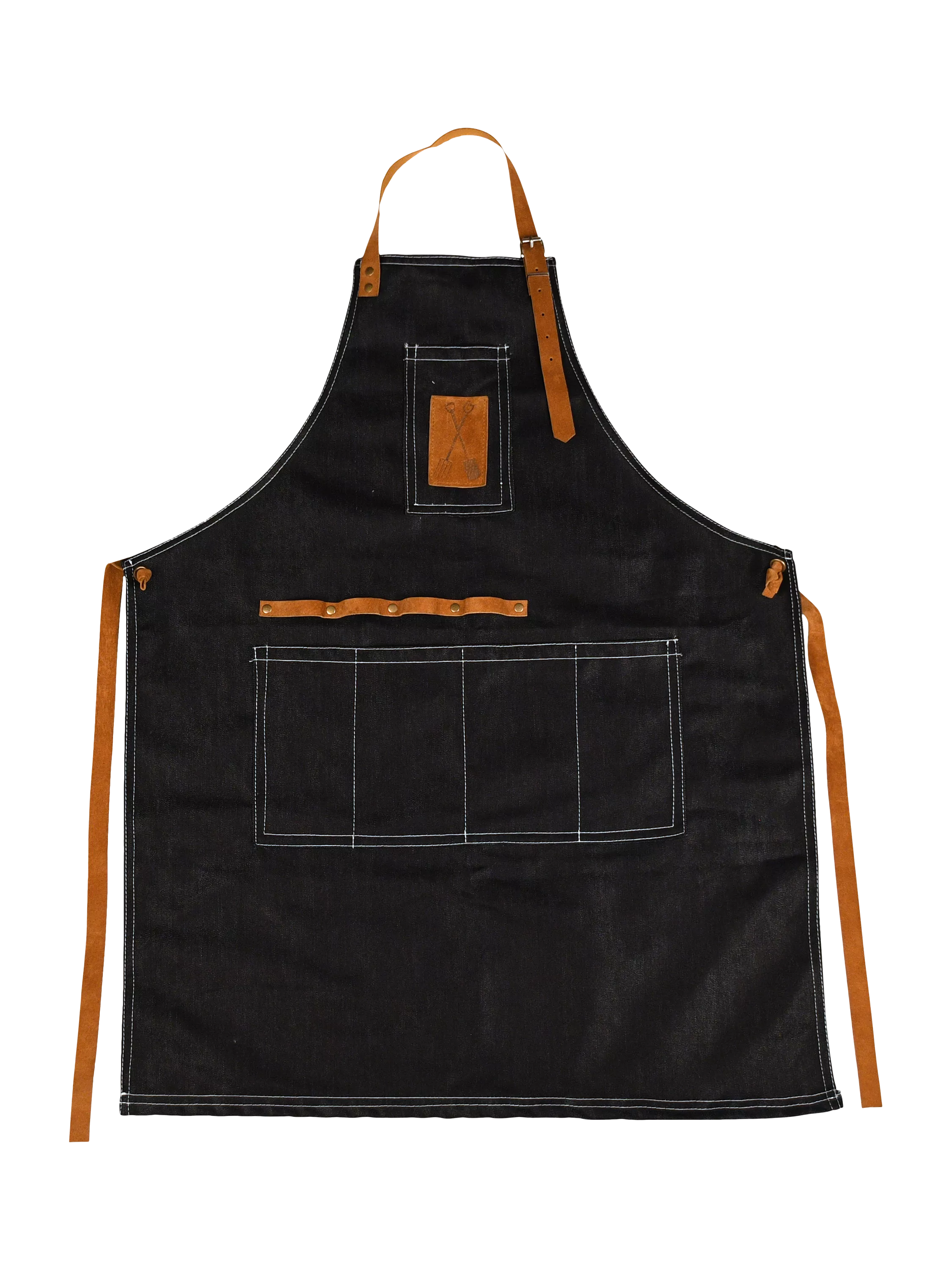 Fallen Fruits denim garden apron (British brand)
