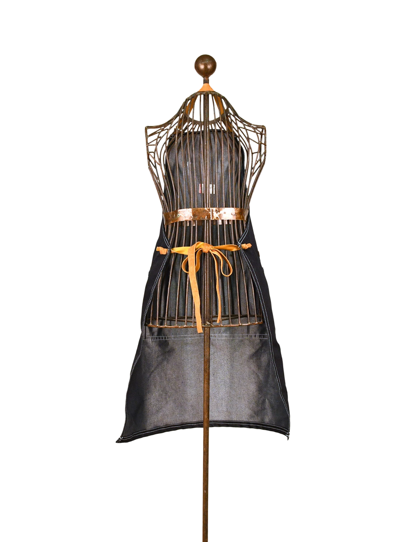 Fallen Fruits denim garden apron (British brand)