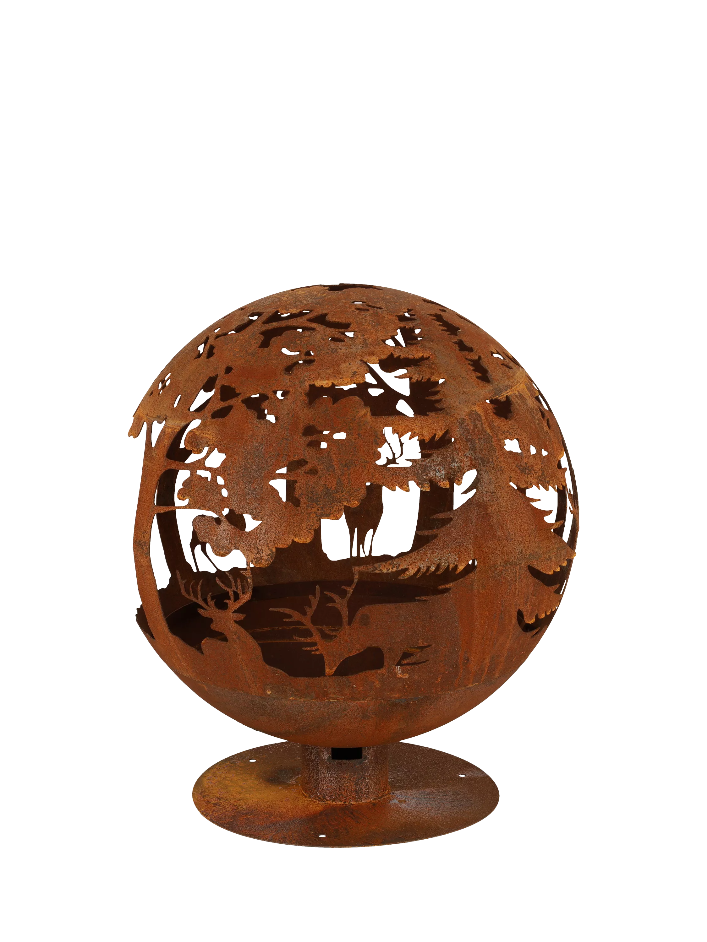 Fallen Fruits Woodland Globe Firepit, rust (British brand)