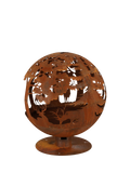 Fallen Fruits Woodland Globe Firepit, rust (British brand)