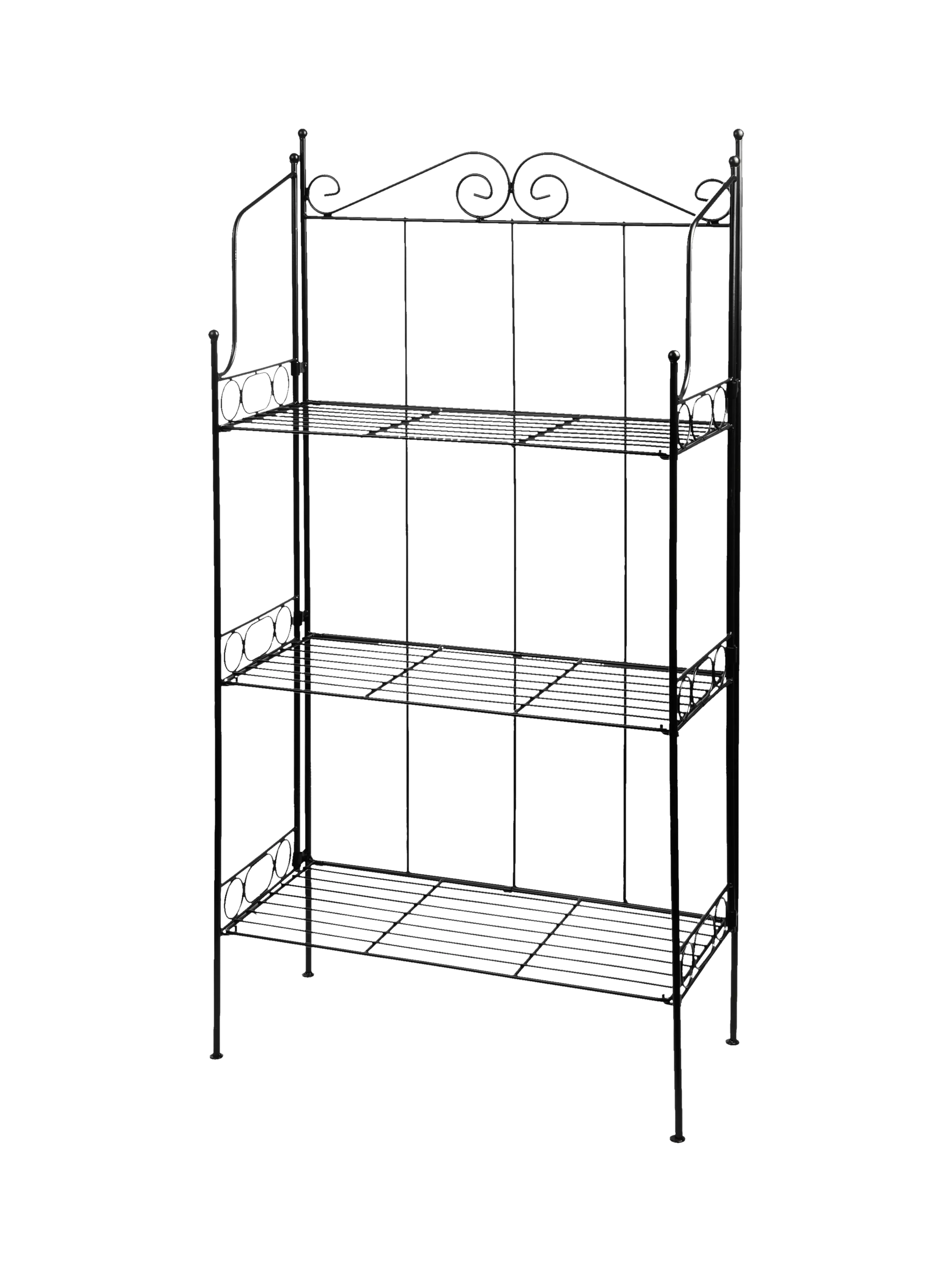 Fallen Fruits 3 tier etagere plant stand black H109cm, UK version