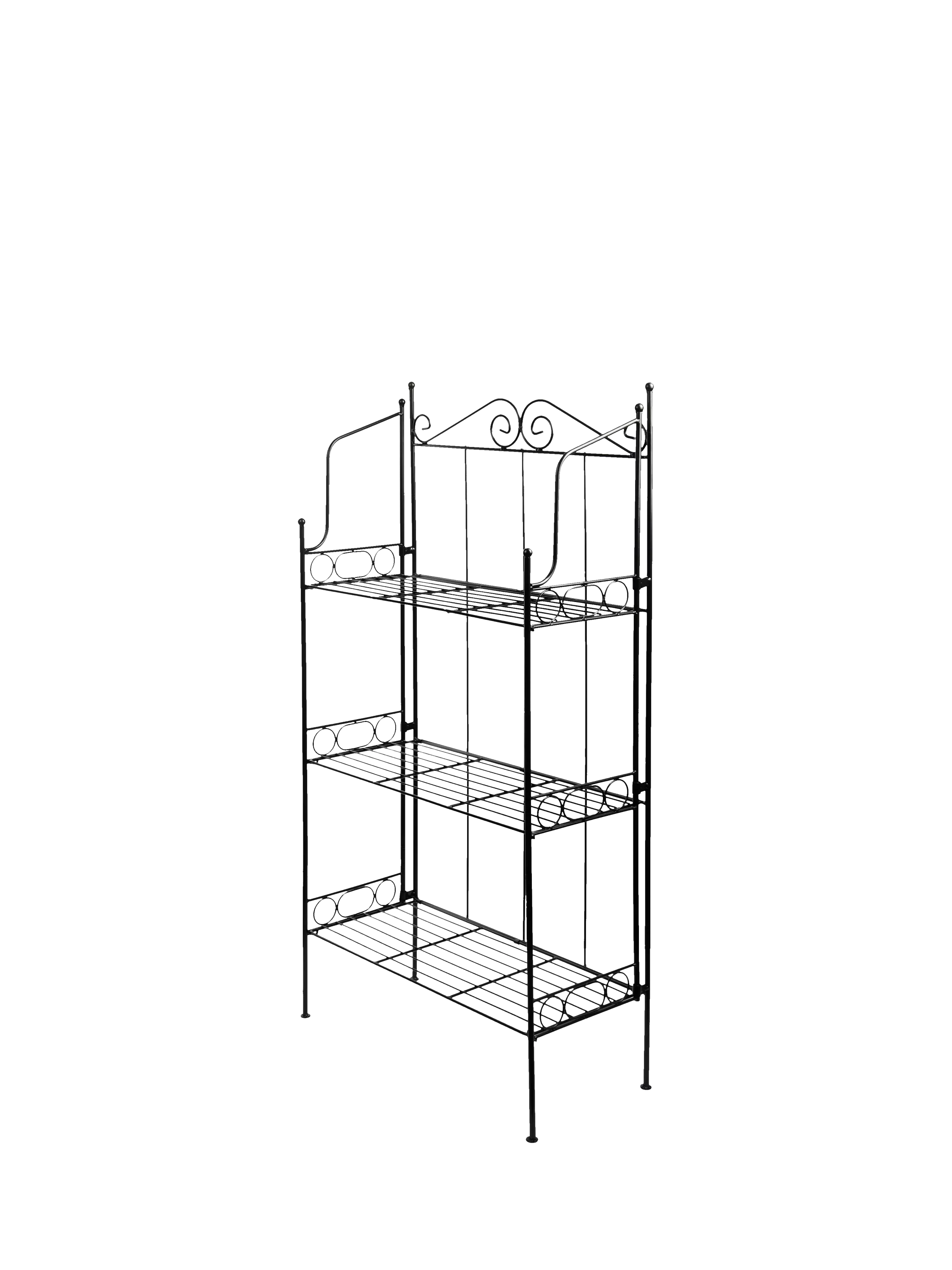 Fallen Fruits 3 tier etagere plant stand black H109cm, UK version