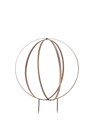 John Lewis Fallen Fruits Metal 3D Sphere Plant Support, Rust- Buy online at McGrocer