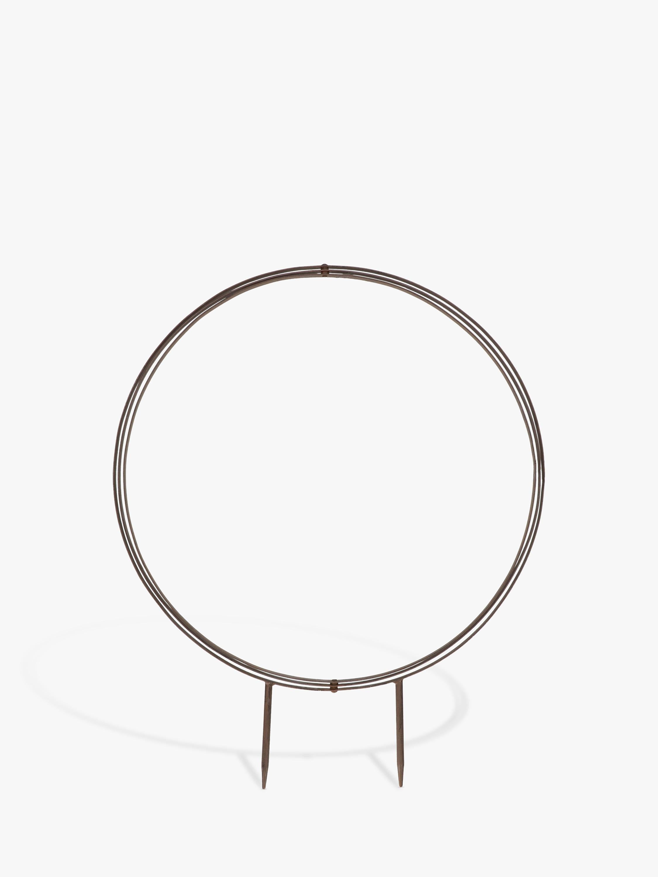 Fallen Fruits metal sphere plant support rust (British brand)