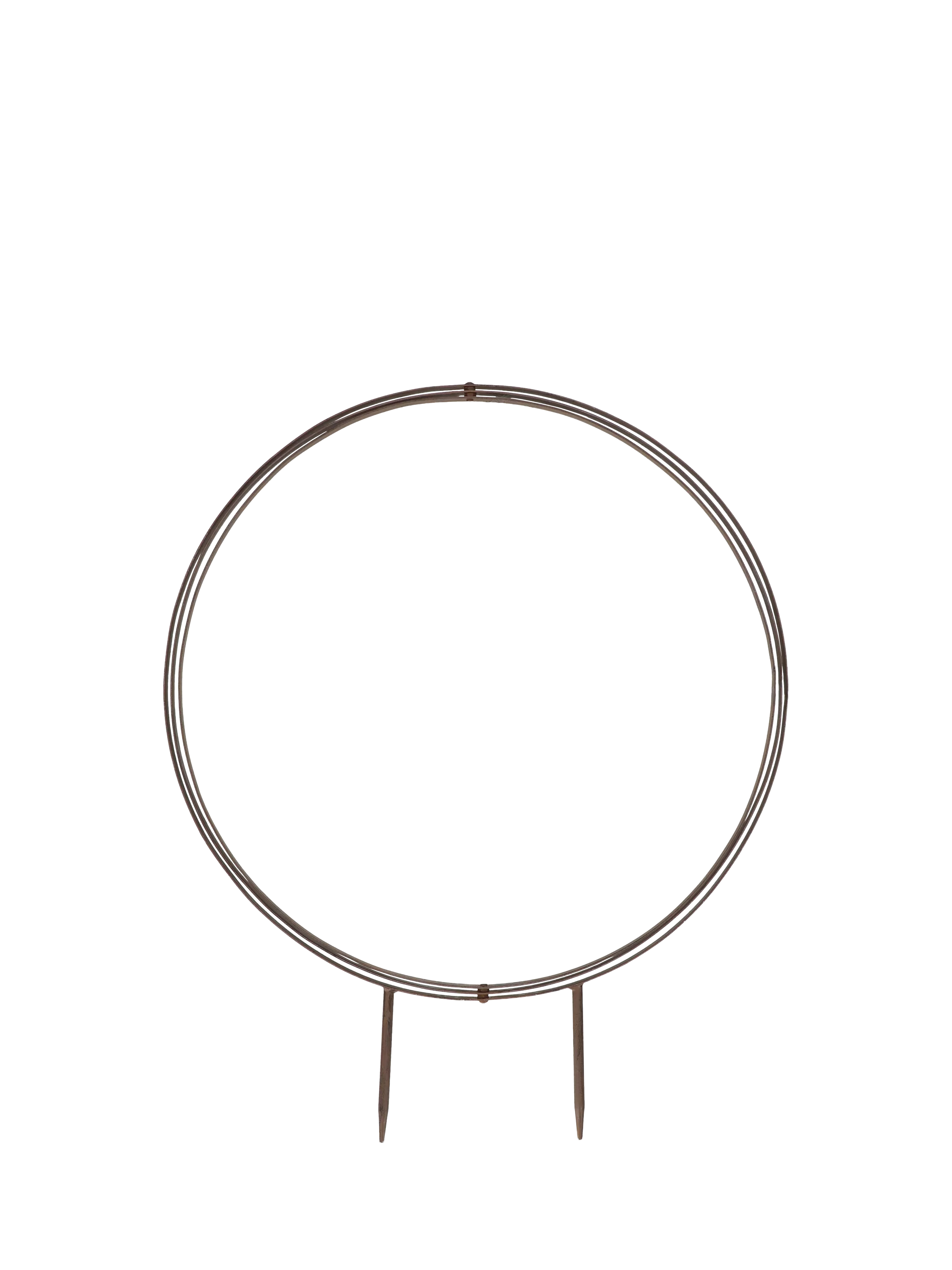 Fallen Fruits metal sphere plant support rust (British brand)