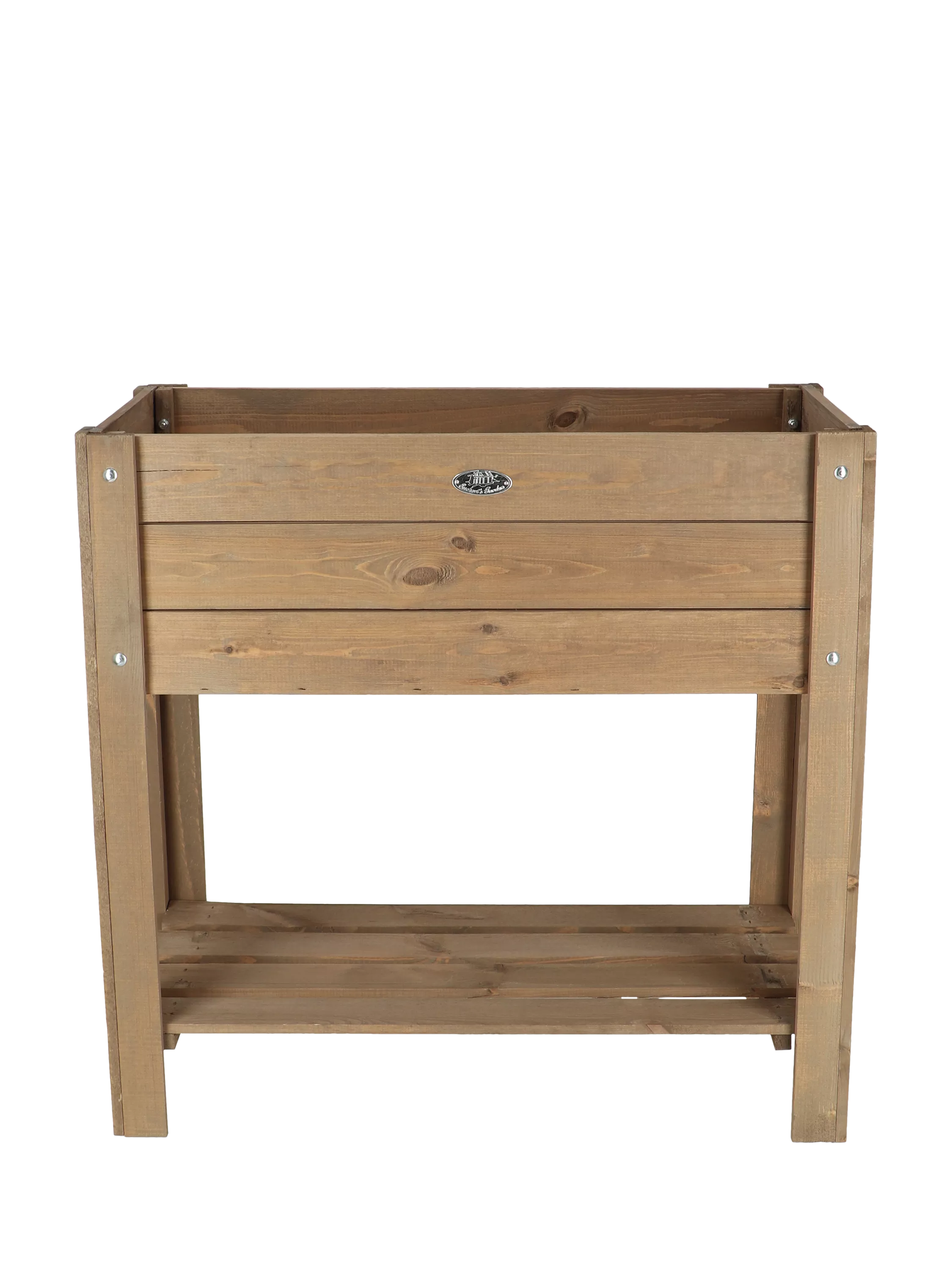 Fallen Fruits small spruce wood raised planter, imported from the UK