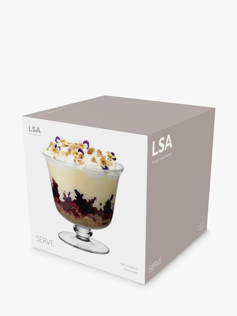 LSA International tall compote bowl 22cm (British brand)