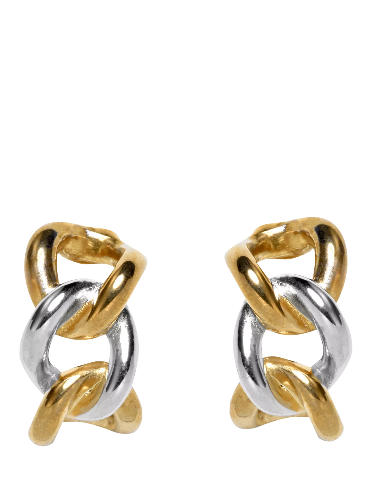 Eclectica 18ct gold rhodium plated clip on earrings, imported from the UK