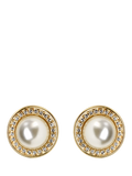 Eclectica pre-loved clip on earrings with faux pearl cabochon (British brand)
