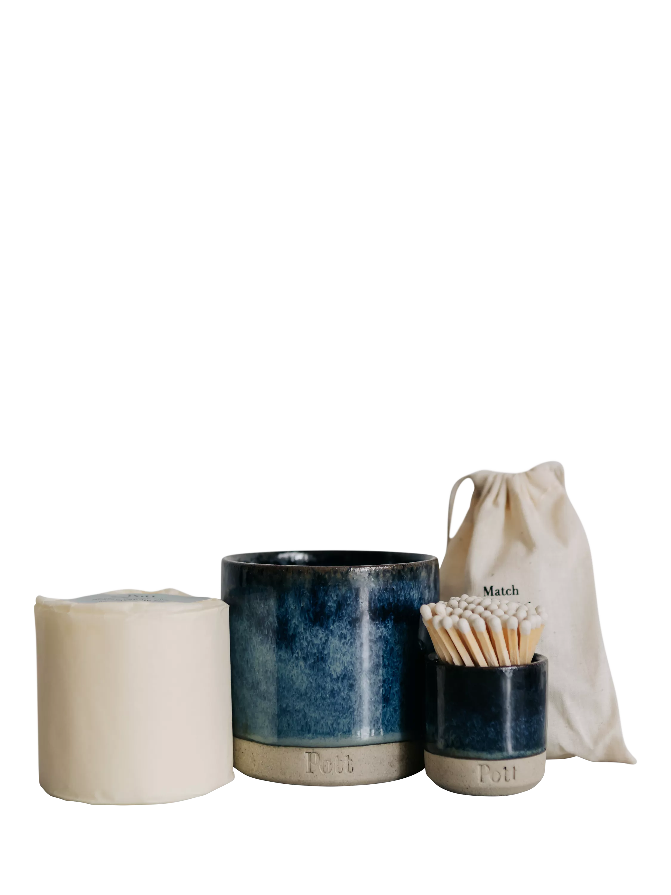 Pott Candles Ocean refillable candle starter pack (British brand)