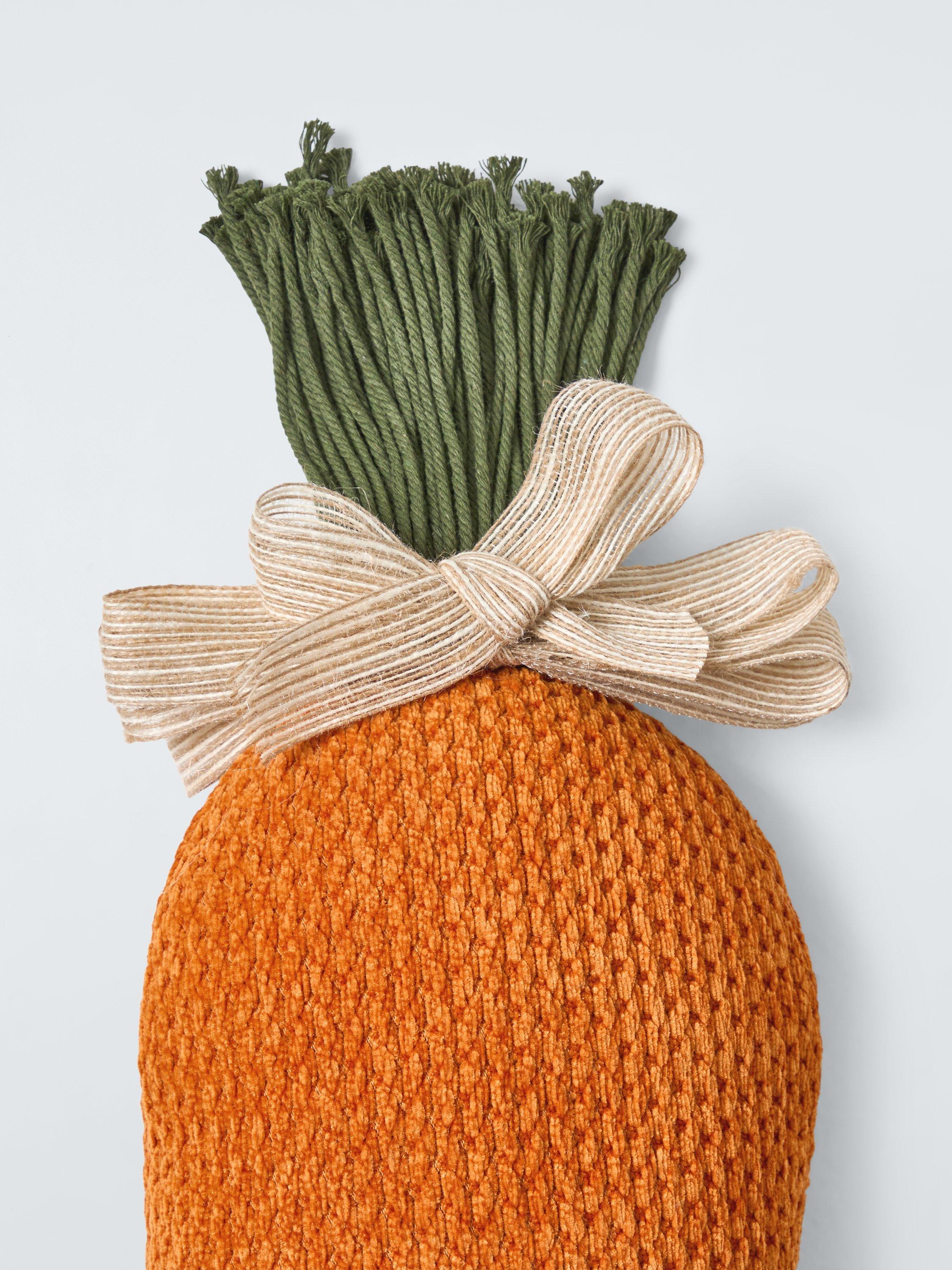 John Lewis carrot-shaped cushion chenille fabric, imported from the UK