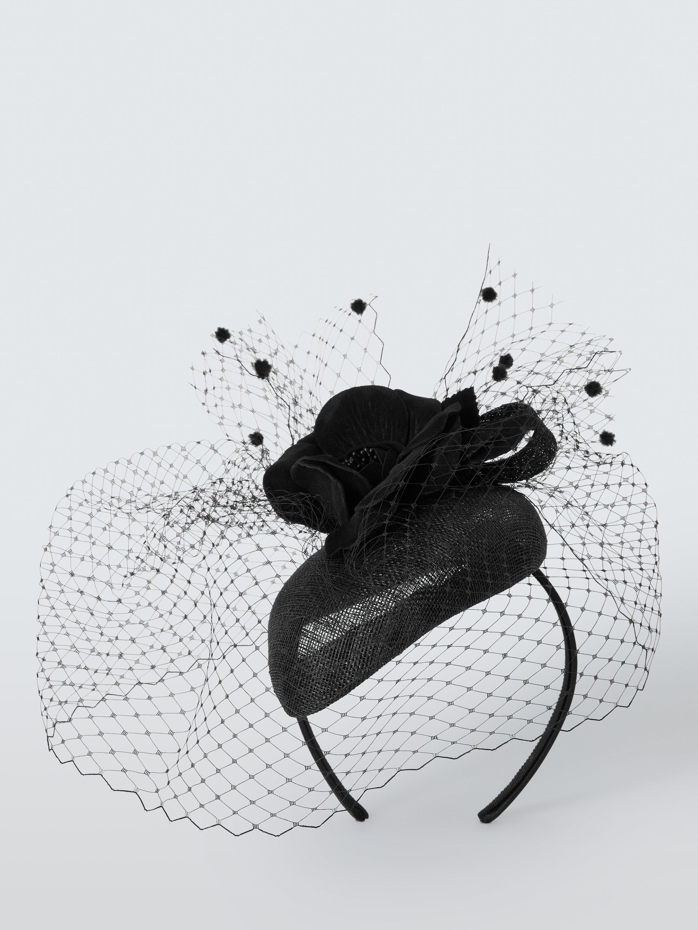 John Lewis Ambrose beret fascinator with veil, imported from the UK
