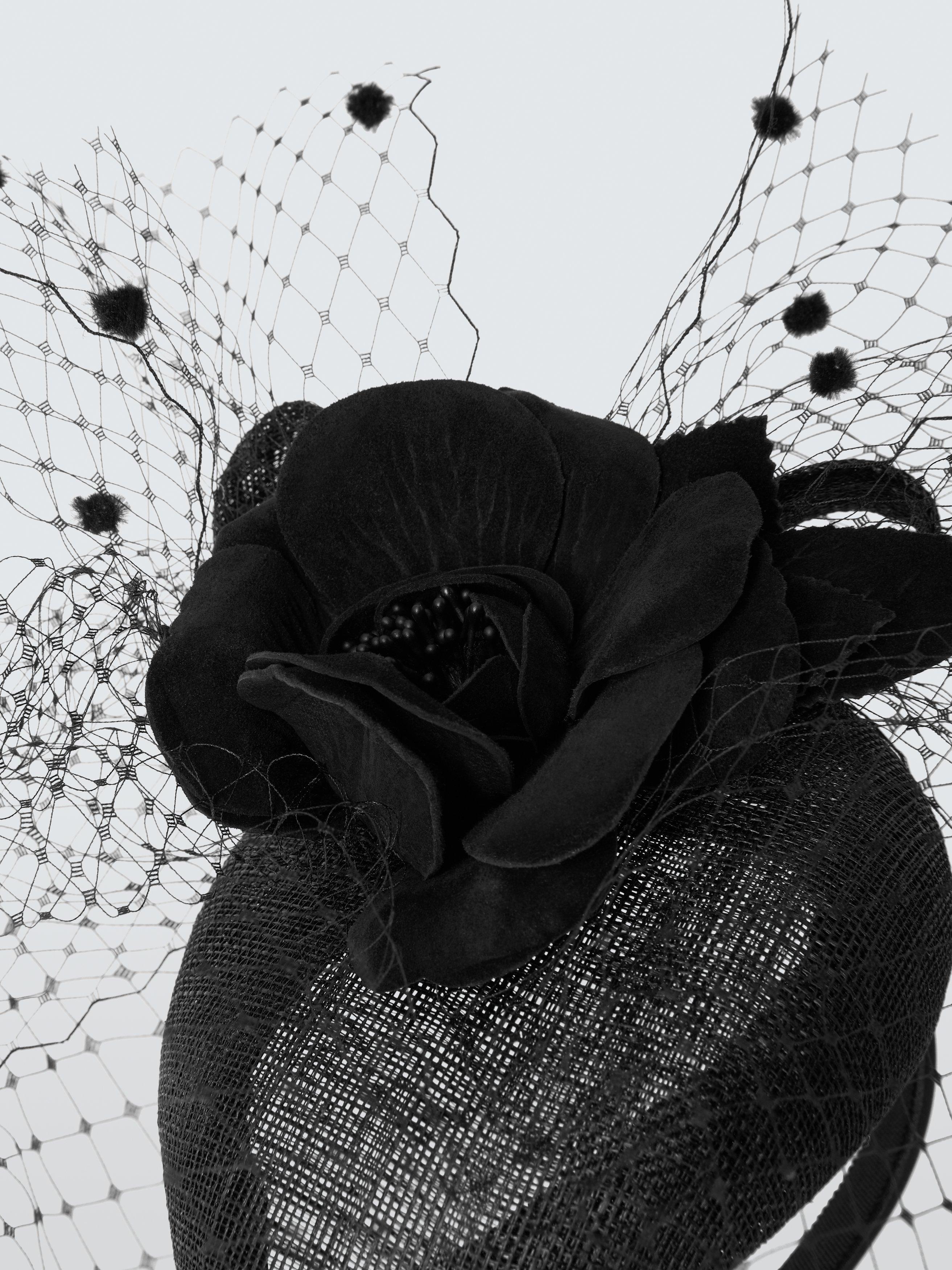 John Lewis Ambrose beret fascinator with veil, imported from the UK