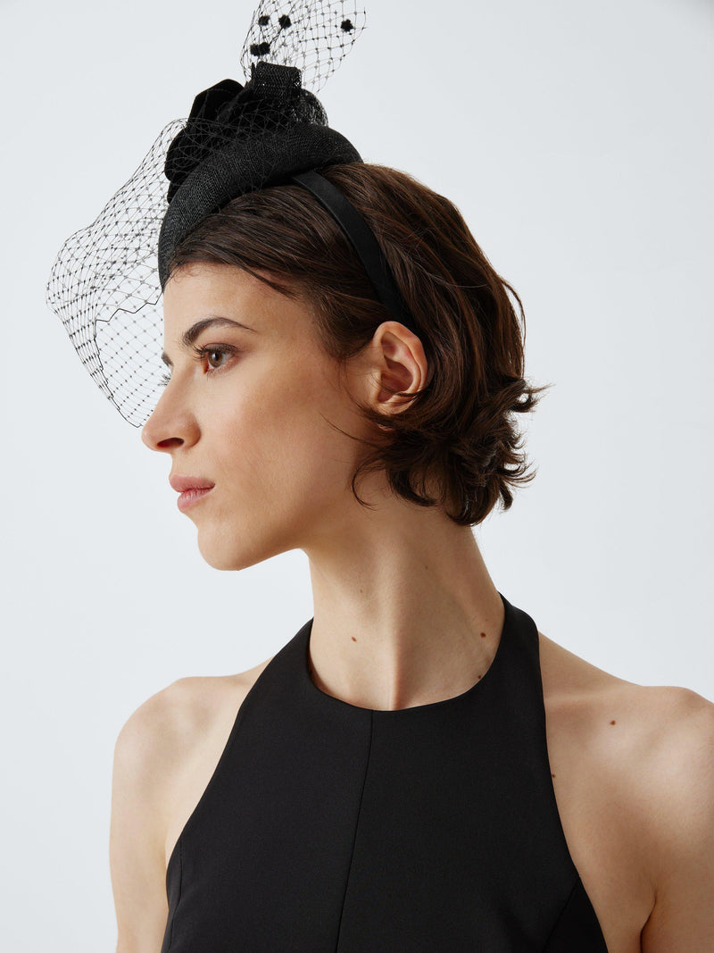 John Lewis Ambrose beret fascinator with veil, imported from the UK