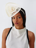 John Lewis Darcia Crosshatch Fascinator, Ivory