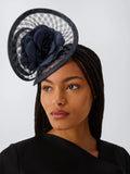John Lewis Darcia Crosshatch Fascinator, Navy