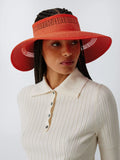 John Lewis Wide Brim Visor, Orange