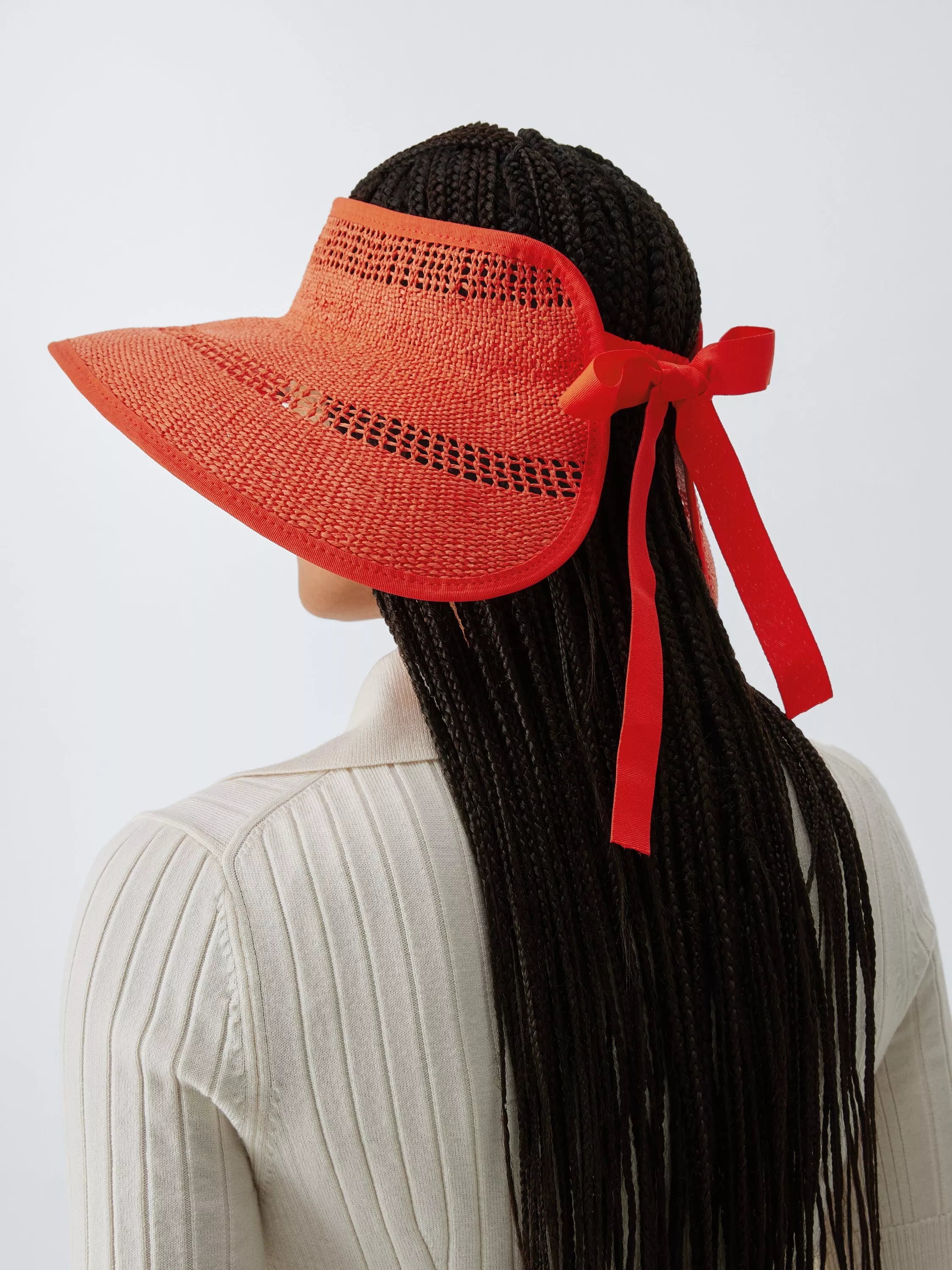 John Lewis wide brim visor made from natural fibres (British brand)