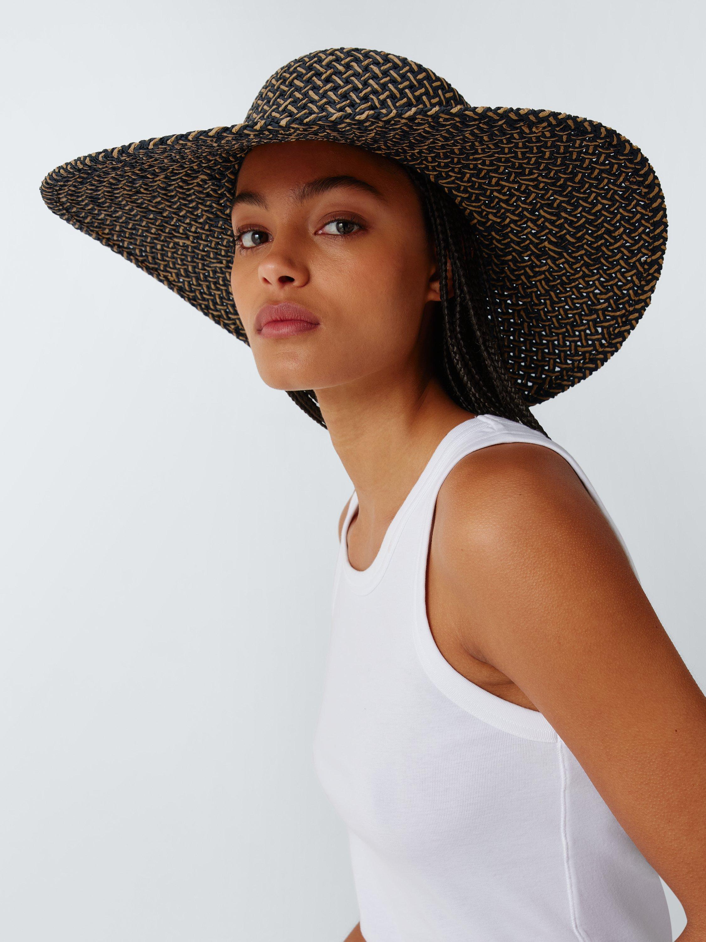 John Lewis weave brim sun hat black chocolate (British brand)