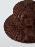 John Lewis raffia bucket hat chocolate - British product