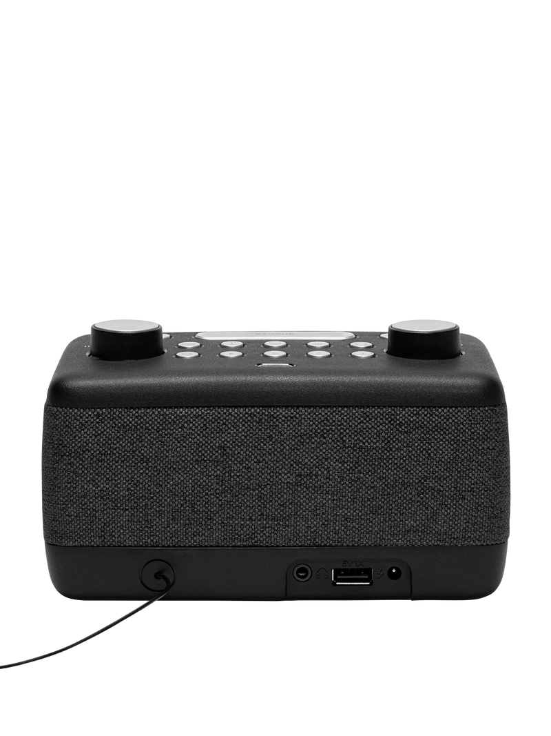 Roberts digital alarm clock radio black compact (British brand)