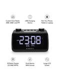 Roberts digital alarm clock radio black compact (British brand)