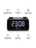 Roberts digital alarm clock radio black compact (British brand)