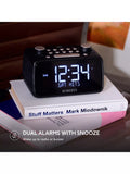 Roberts digital alarm clock radio black compact (British brand)