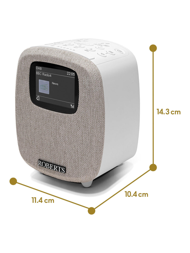 Roberts Ortus 5 digital alarm clock radio white (British brand)