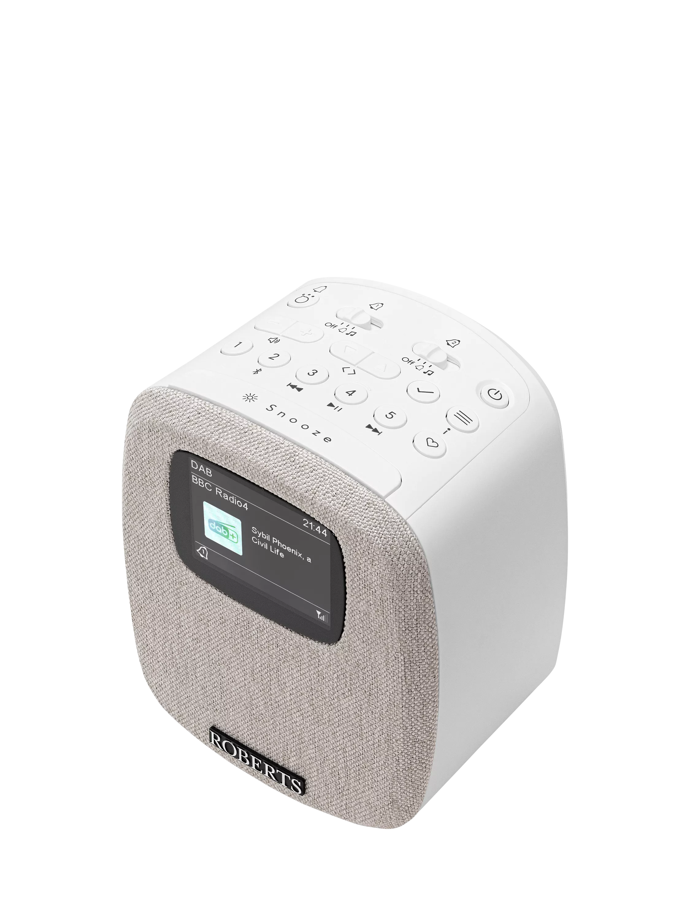 Roberts Ortus 5 digital alarm clock radio white (British brand)