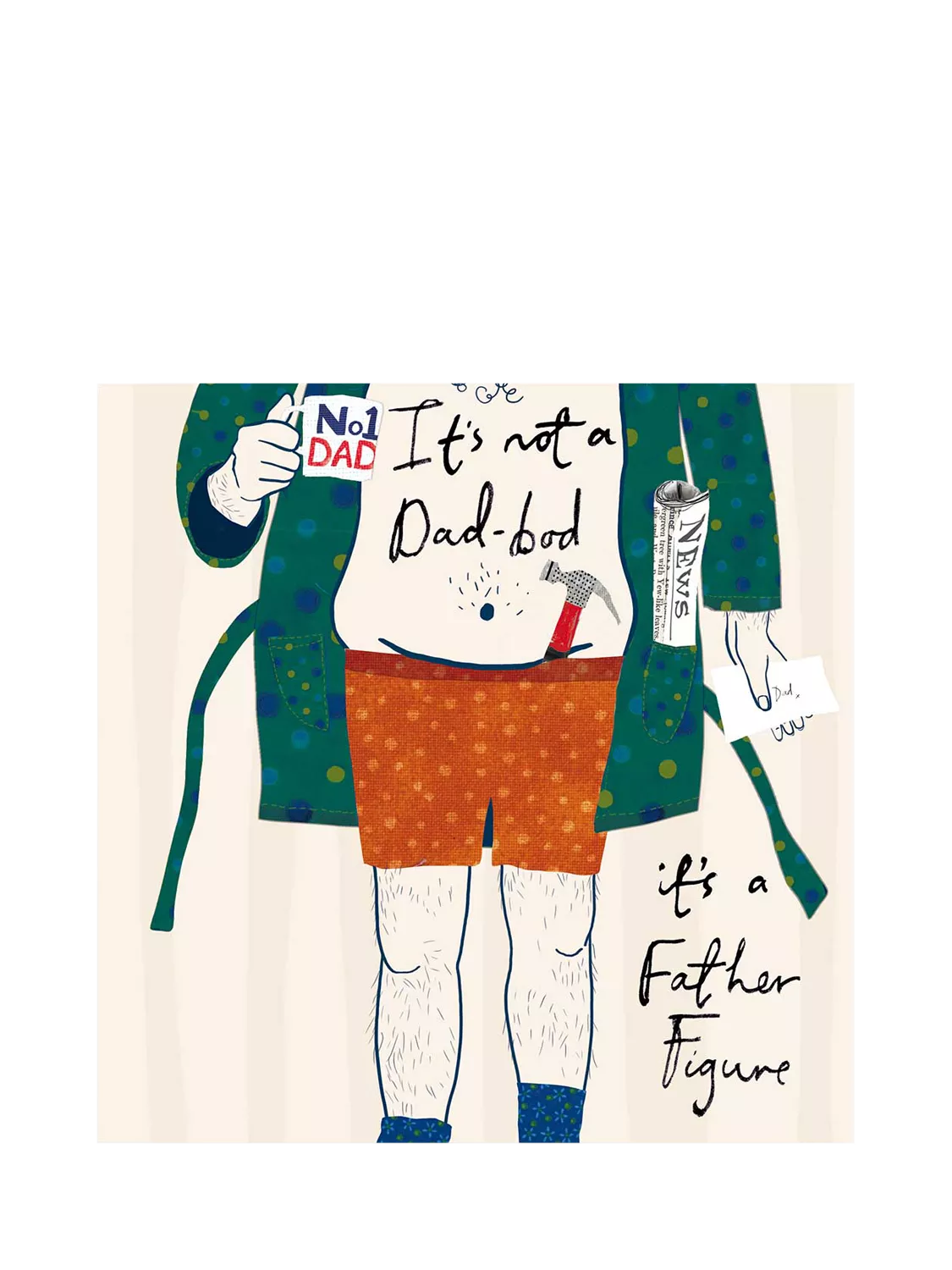 Woodmansterne Dad Bod Father's Day card (British brand)