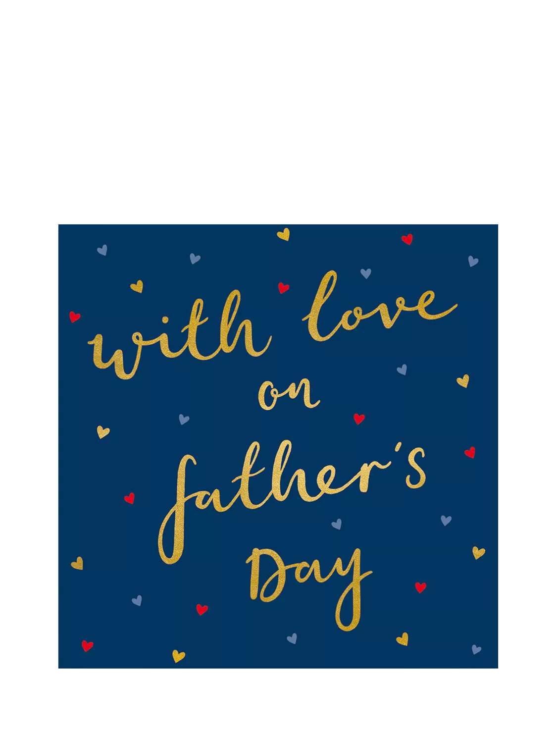 Woodmansterne Text and Hearts Father's Day card, imported from the UK